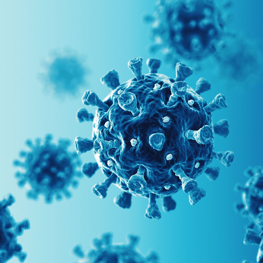 Stock photo of the Covid-19 virus